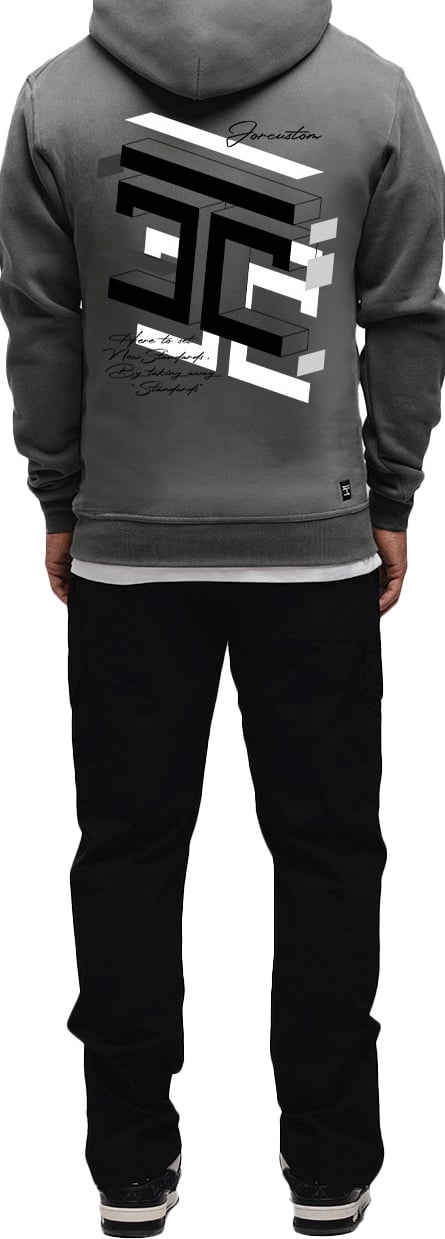 JORCUSTOM Assembly Slim Fit Hoodie DarkGrey Grijs