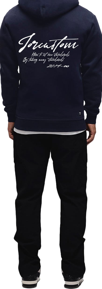 JORCUSTOM NewStandards Slim Fit Hoodie Navy Blauw