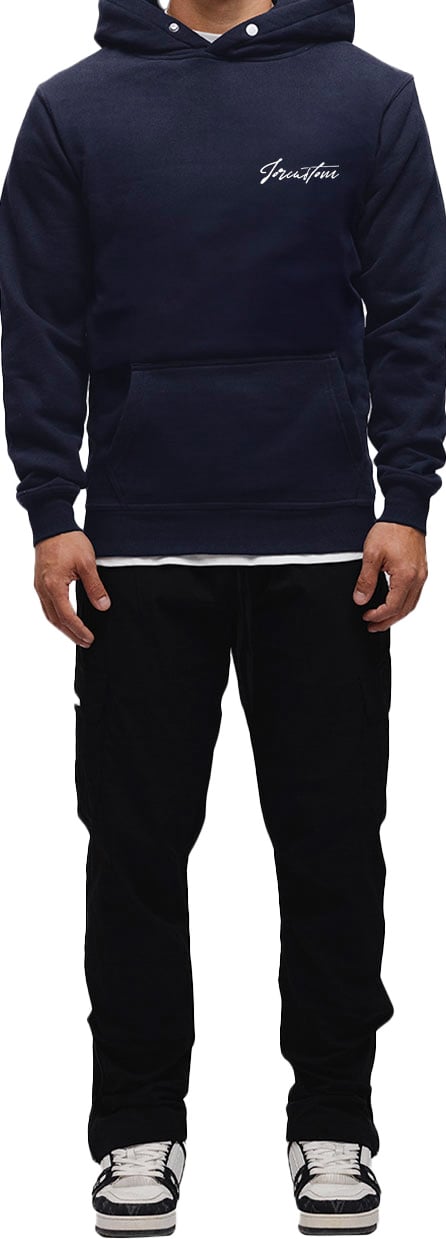 JORCUSTOM NewStandards Slim Fit Hoodie Navy Blauw