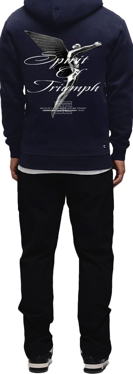 JORCUSTOM Triumph Slim Fit Hoodie Navy Blauw