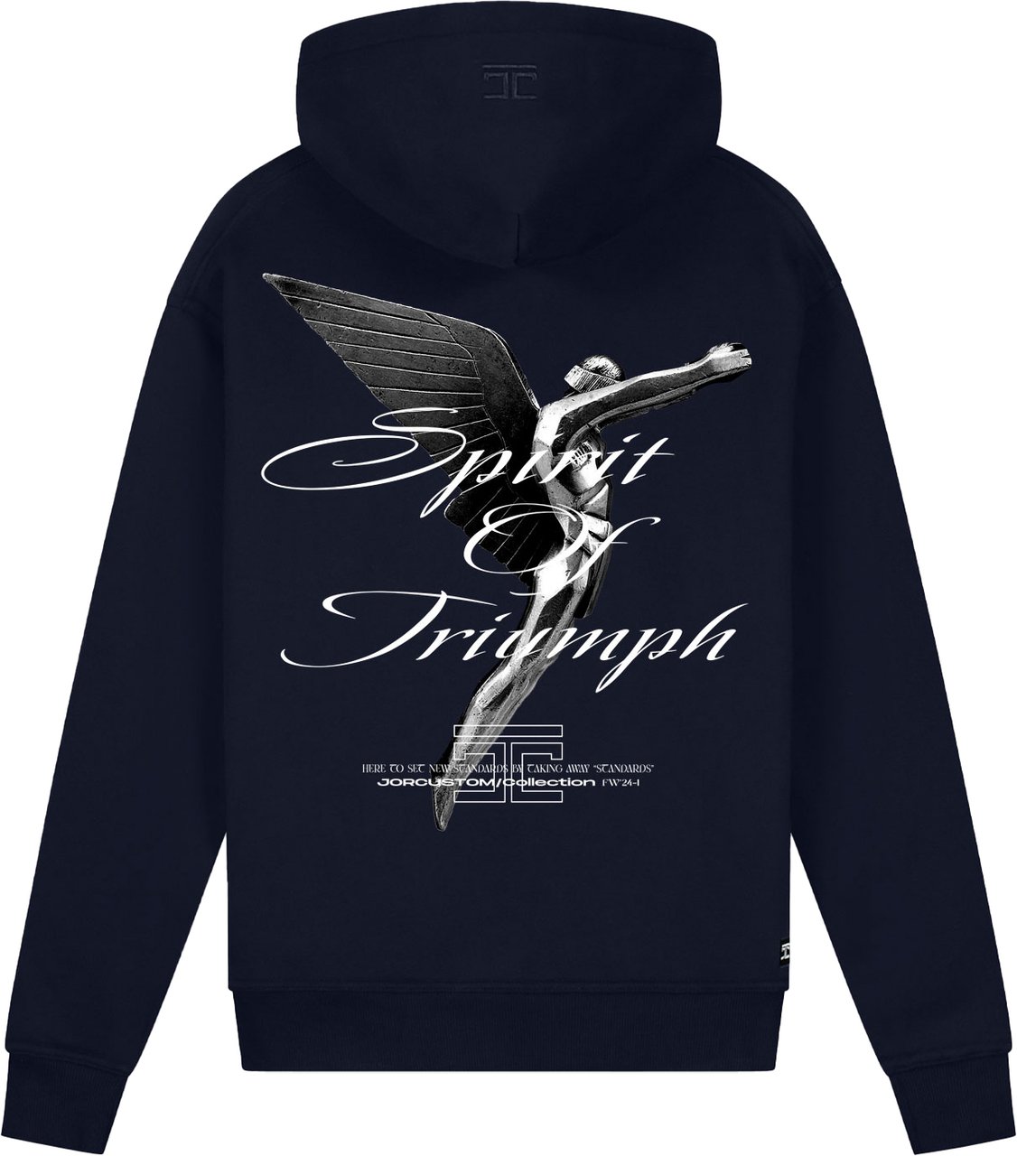 JORCUSTOM Triumph Slim Fit Hoodie Navy Blauw