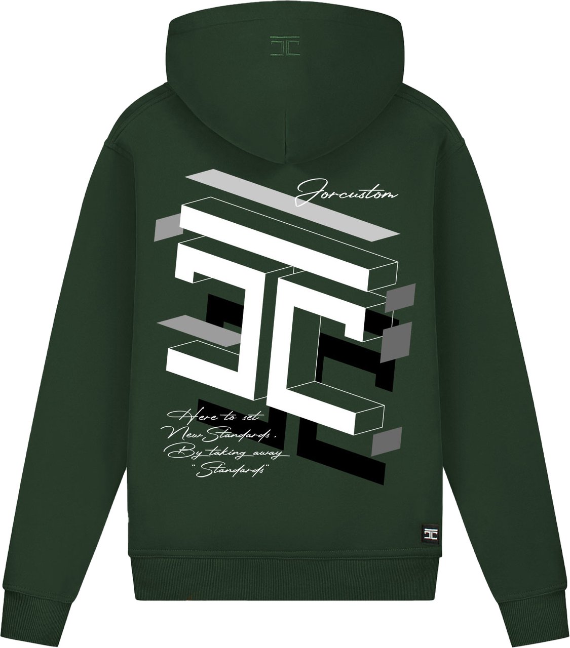 JORCUSTOM Assembly Slim Fit Hoodie DarkGreen Groen
