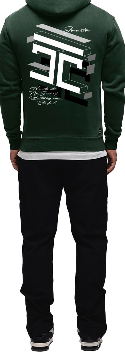 JORCUSTOM Assembly Slim Fit Hoodie DarkGreen Groen