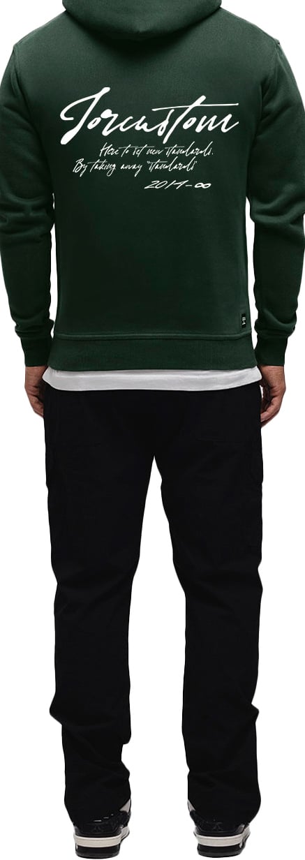 JORCUSTOM NewStand Slim Fit Hoodie DarkGreen Groen