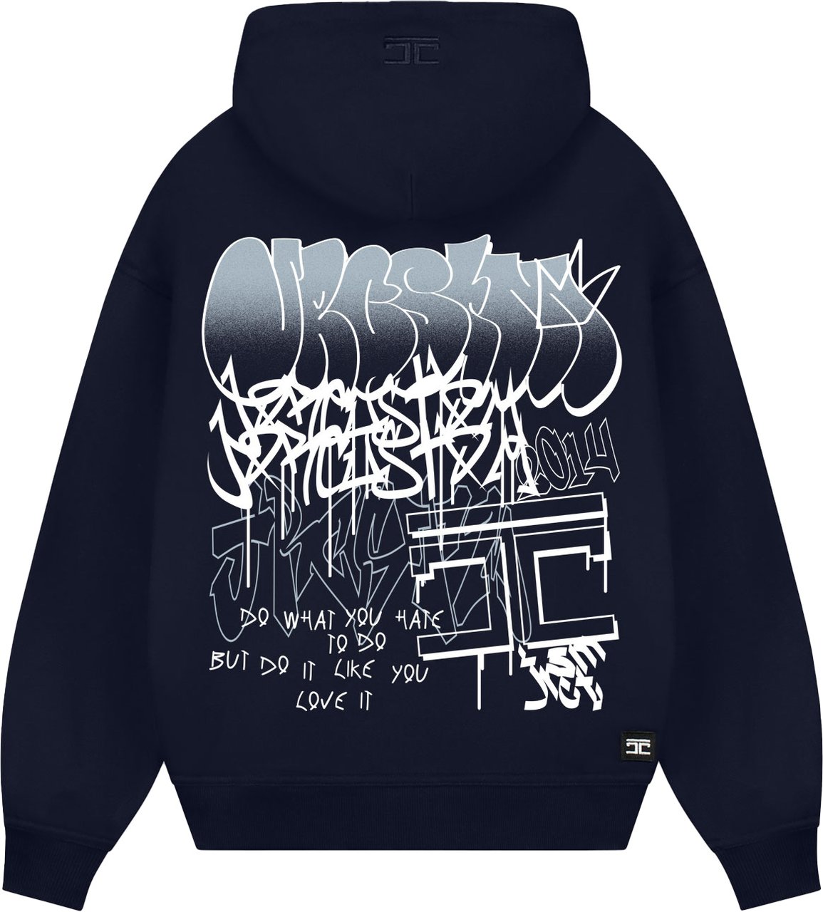 JORCUSTOM Bubble Zipped Hoodie Navy Blauw