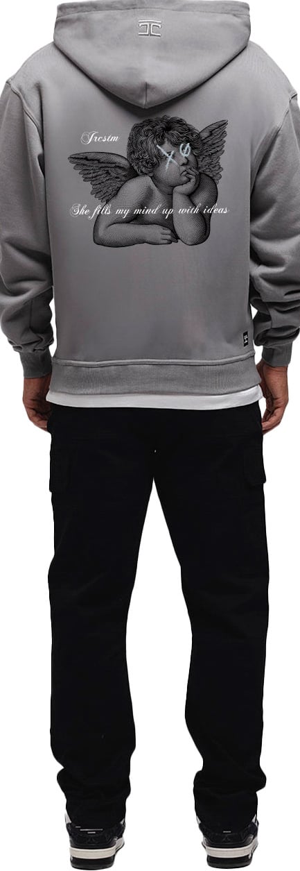 JORCUSTOM Angel Zipped Hoodie TitaniumGrey Grijs