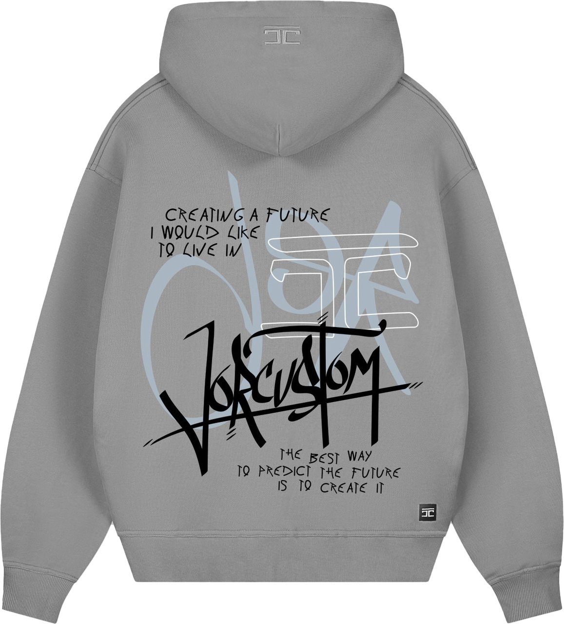 JORCUSTOM Future Zipped Hoodie TitaniumGrey Grijs