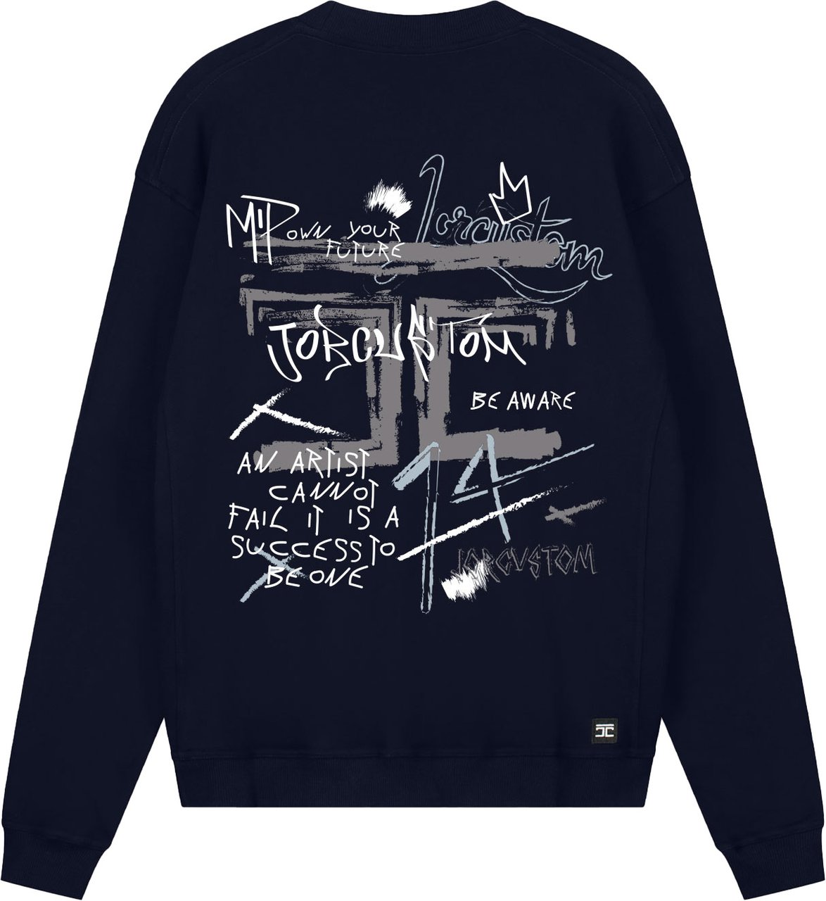 JORCUSTOM Artist Crewneck Sweater Navy Blauw