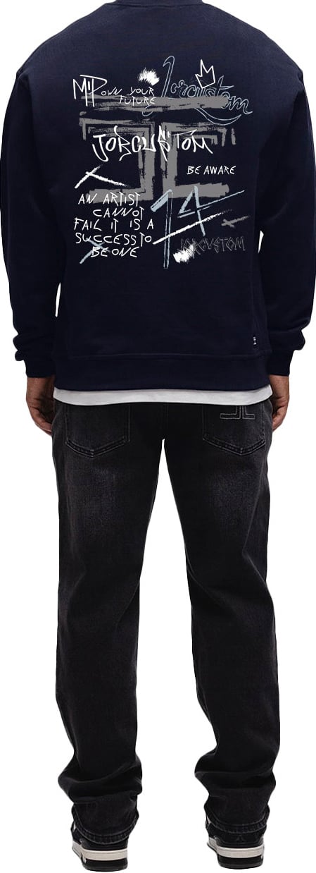 JORCUSTOM Artist Crewneck Sweater Navy Blauw