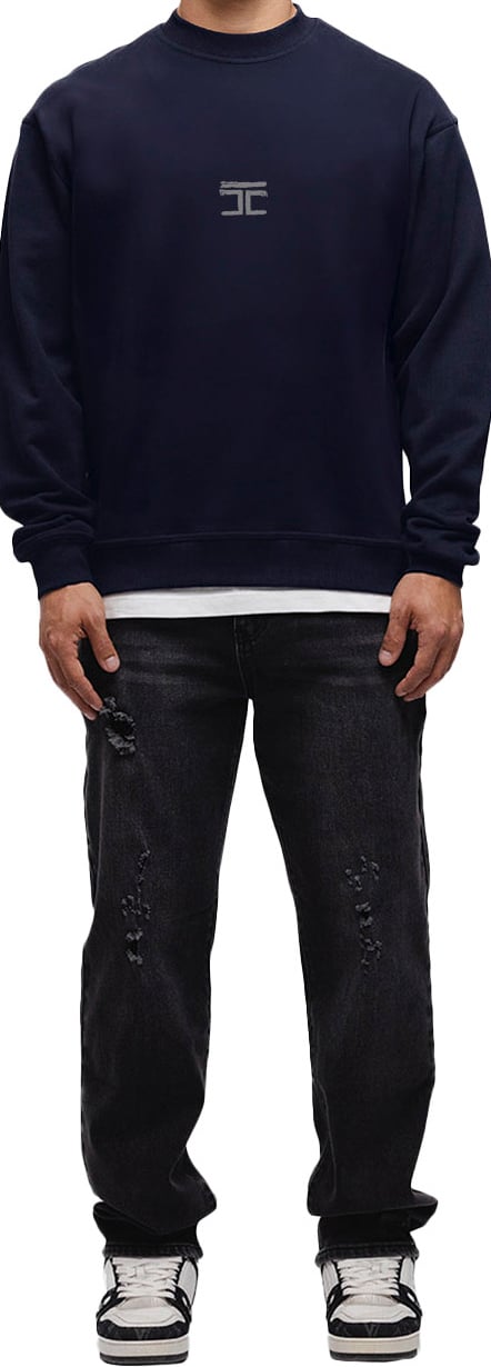 JORCUSTOM Artist Crewneck Sweater Navy Blauw