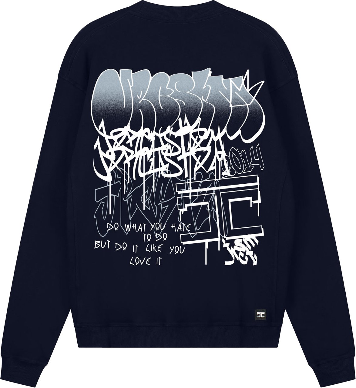 JORCUSTOM Bubble Crewneck Sweater Navy Blauw