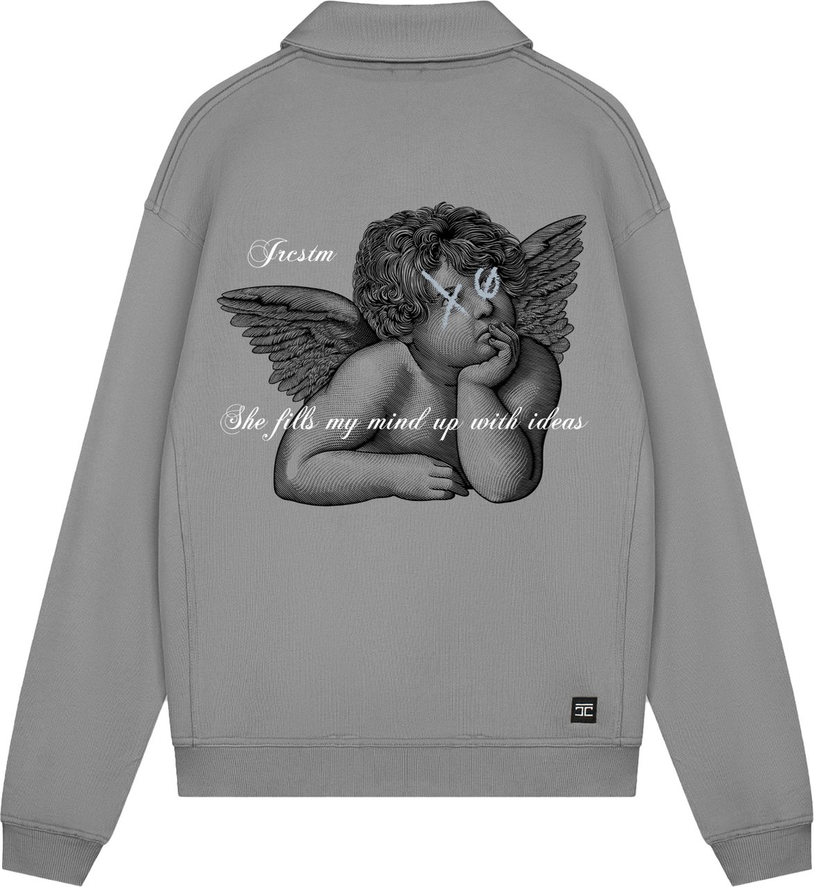 JORCUSTOM Angel Zip Sweater TiGrey Grijs