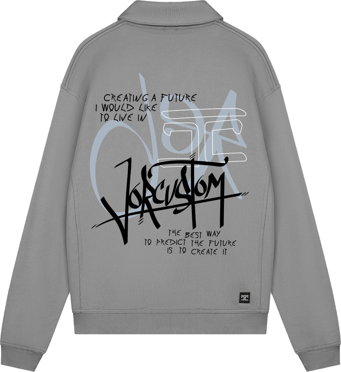 JORCUSTOM Future Zip Sweater TiGrey Grijs