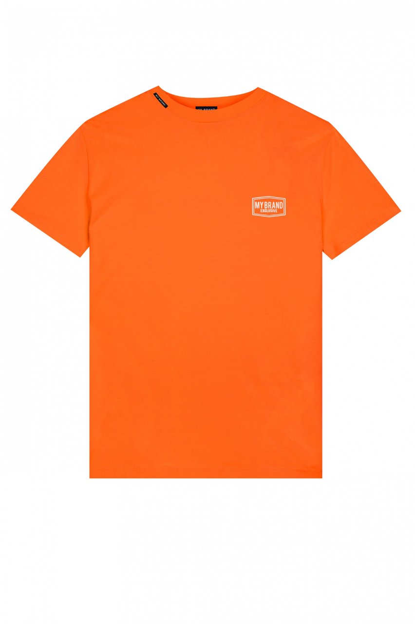 My Brand CHEST LOGO NEON T-SHIRT | NEON ORANGE Oranje