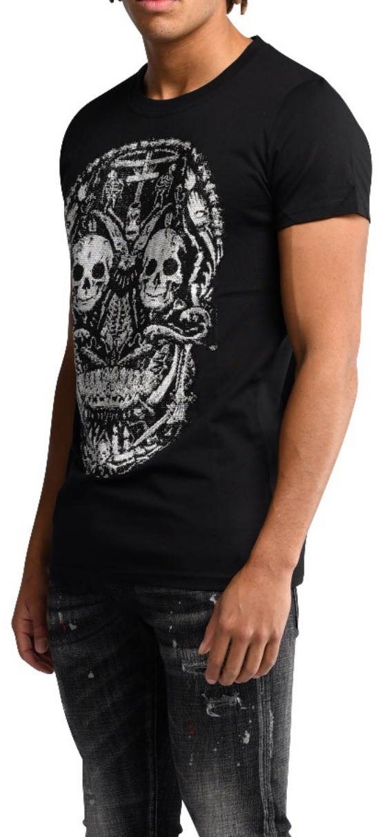 My Brand Skull Details T-Shirt | BLACK Zwart