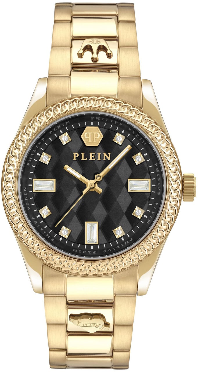 Philipp Plein PWCDA0624 Queen Crystal dameshorloge Zwart