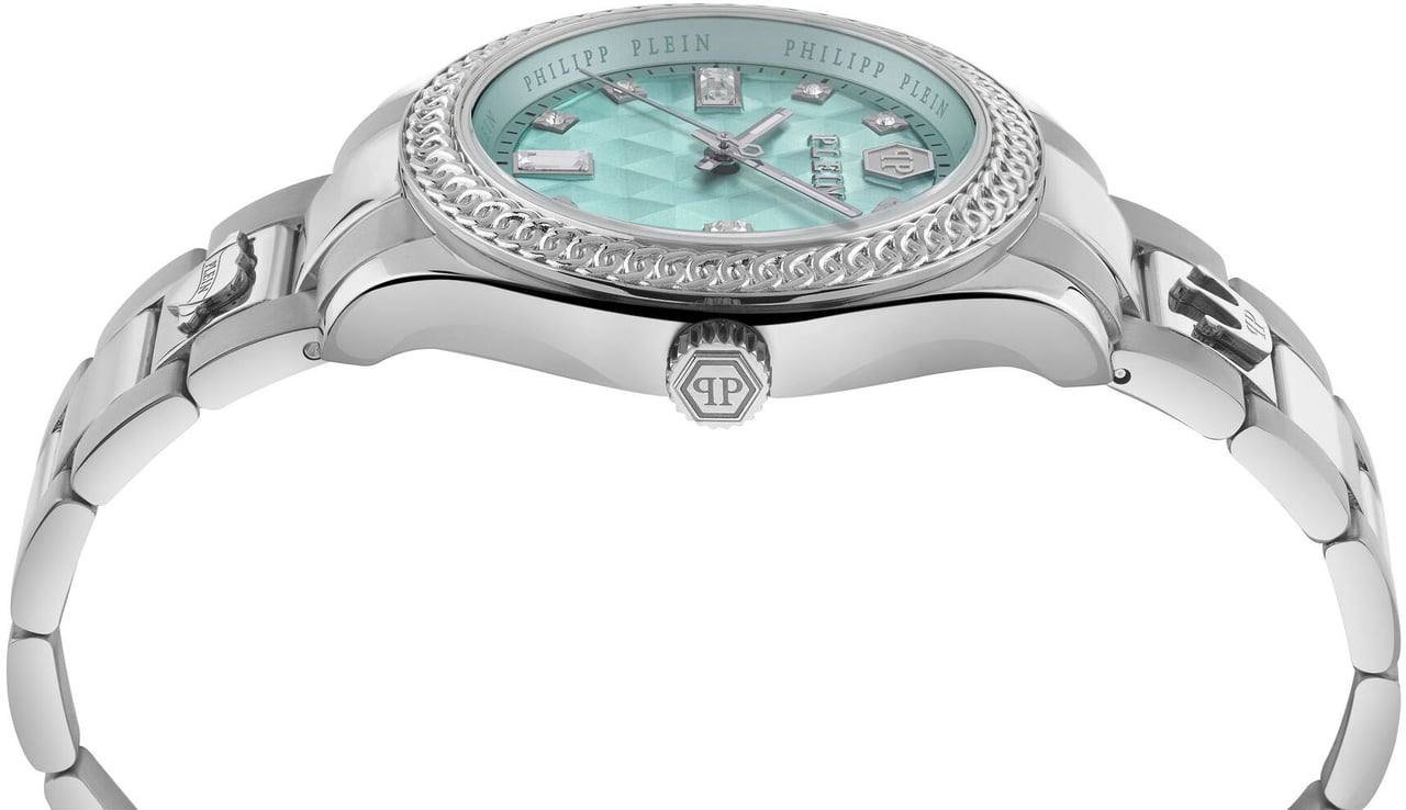 Philipp Plein PWCDA0424 Queen Crystal dameshorloge Blauw