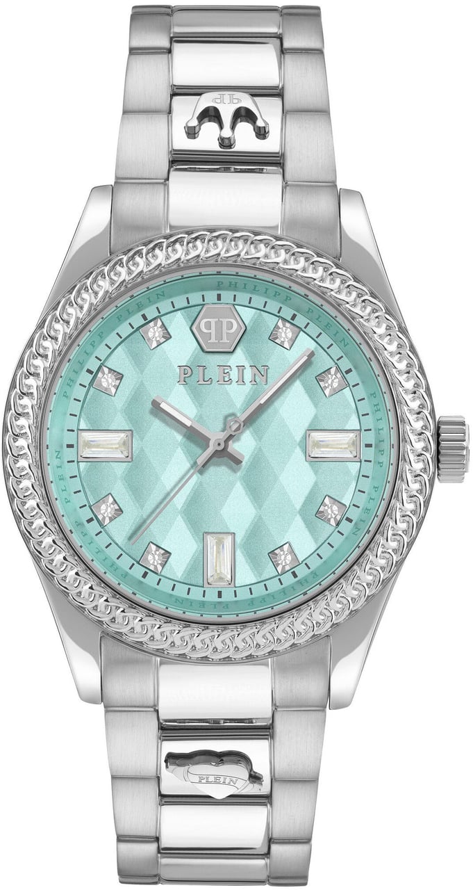 Philipp Plein PWCDA0424 Queen Crystal dameshorloge Blauw