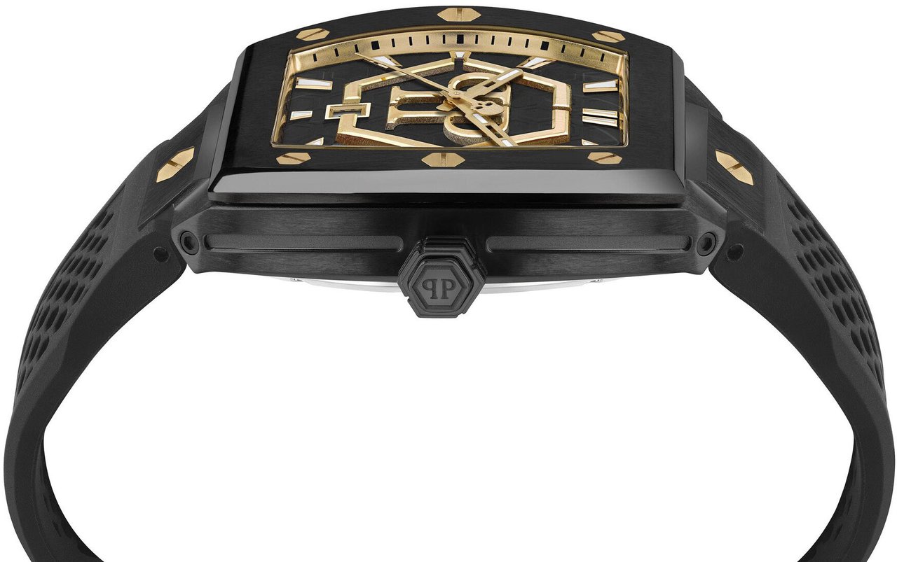 Philipp Plein PWPUA0224 The Hexagon Phantom horloge Zwart