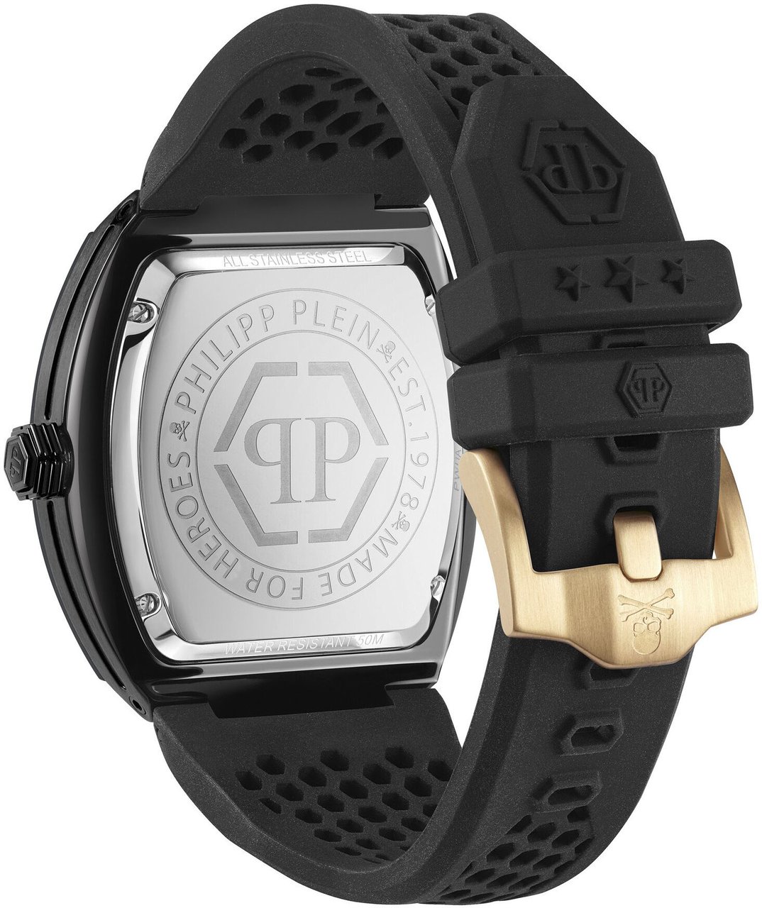 Philipp Plein PWPUA0224 The Hexagon Phantom horloge Zwart