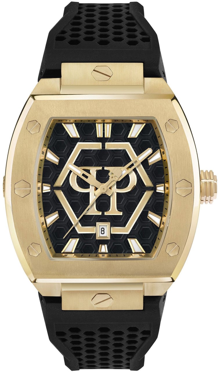 Philipp Plein PWPUA0424 The Hexagon Phantom horloge Zwart