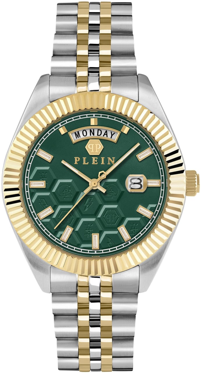 Philipp Plein PWPVA0424 Date Superlative Gent horloge Groen