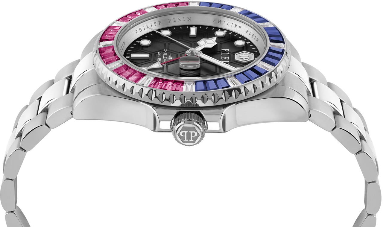 Philipp Plein PWPZA0124 GMT-I Challenger Baguettes horloge Zwart