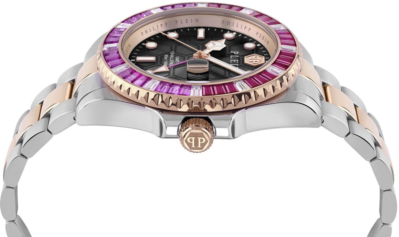 Philipp Plein PWPZA0424 GMT-I Challenger Baguettes horloge Zwart