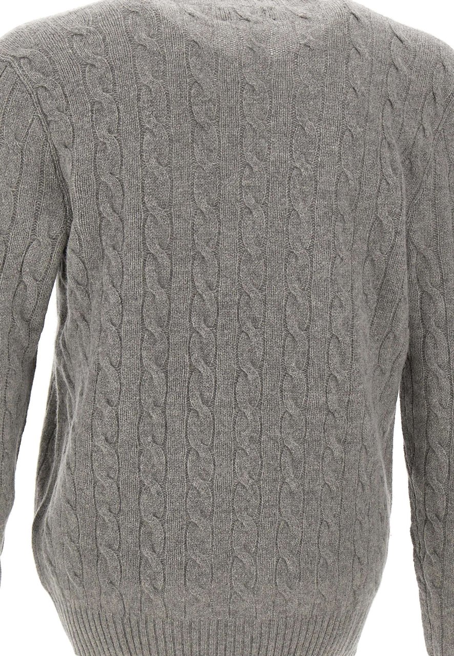 Ralph Lauren Cable knit sweater Grijs