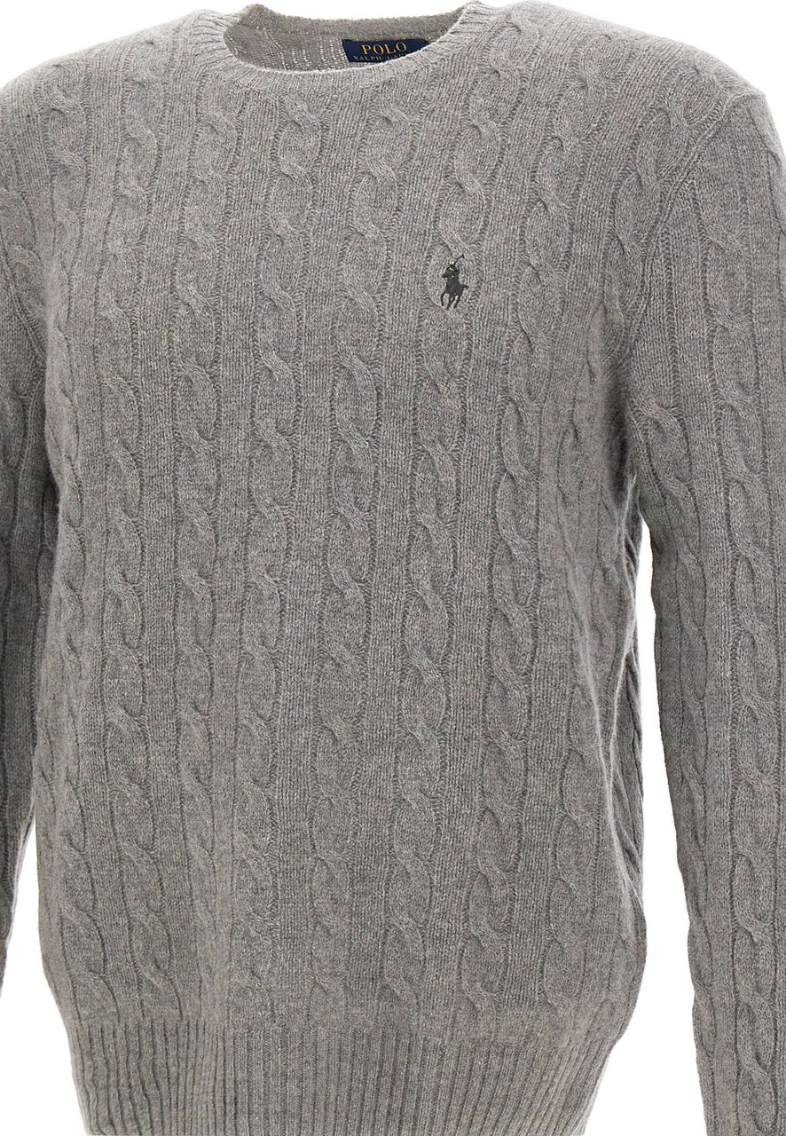 Ralph Lauren Cable knit sweater Grijs
