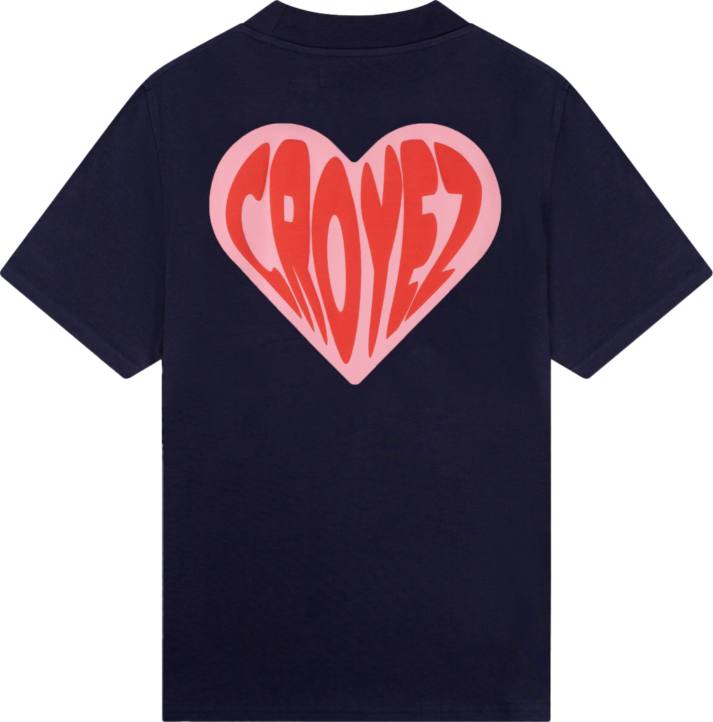 Croyez Croyez Puffed Heart T-Shirt Blauw