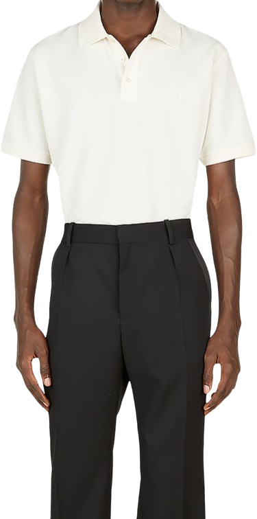 Saint Laurent Polo Cassandre Bianca Wit