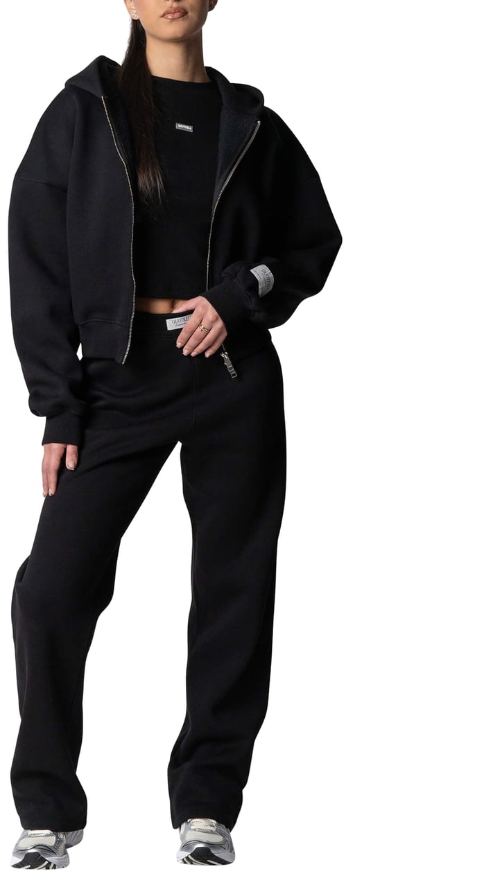 Quotrell Jada Zip Hoodie | Black Zwart