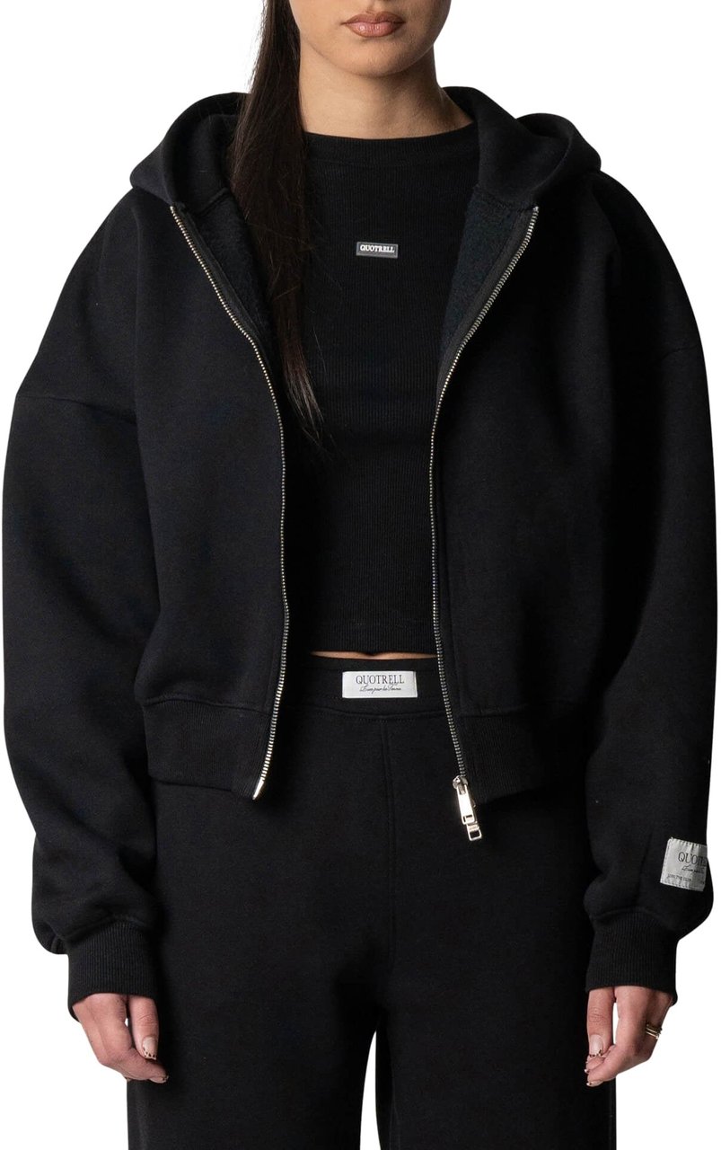 Quotrell Jada Zip Hoodie | Black Zwart