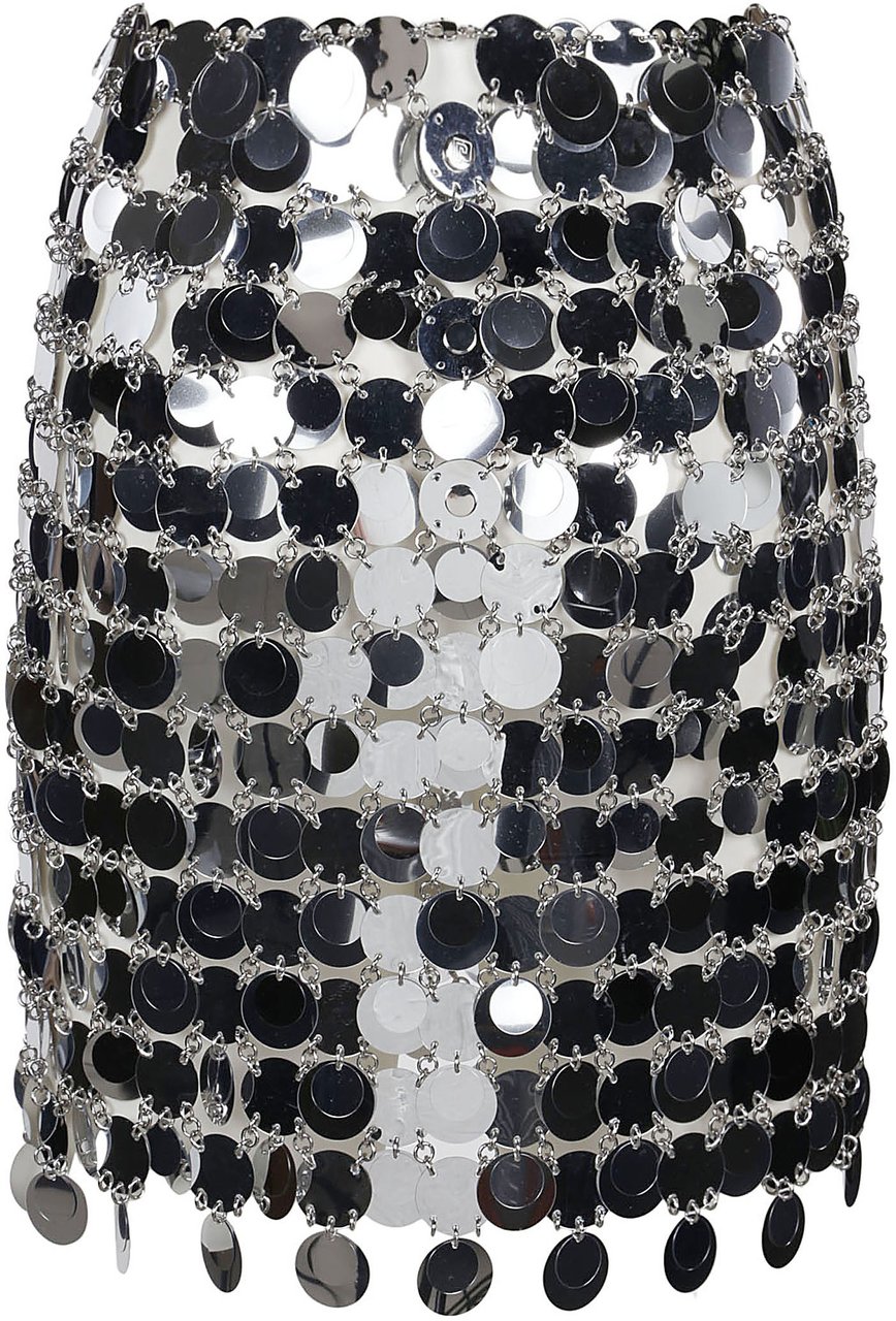 Rabanne Mini Skirt Metallic Metallic