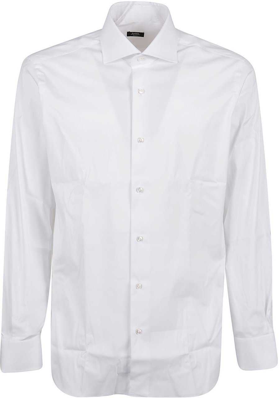 Barba Napoli Long Sleeve Neck Shirt White Wit