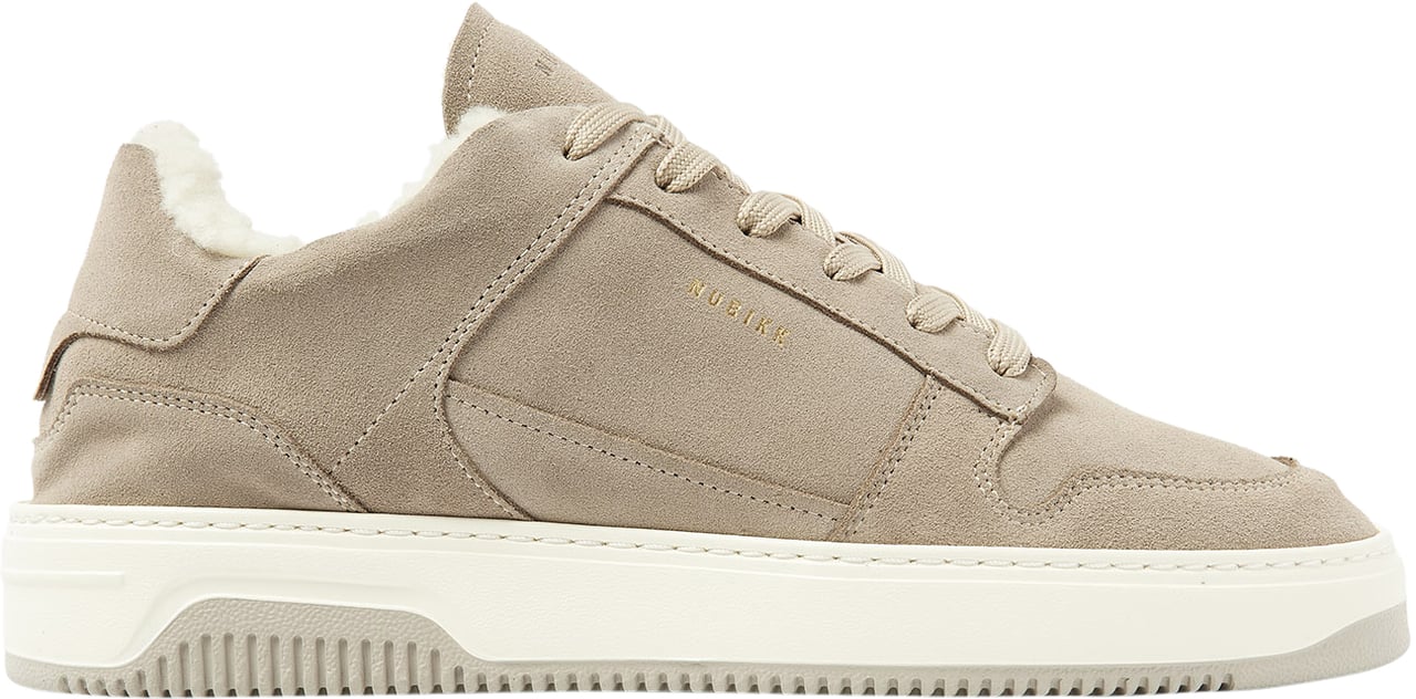 Nubikk Basket Court Fur | Taupe Sneakers voor Heren Taupe