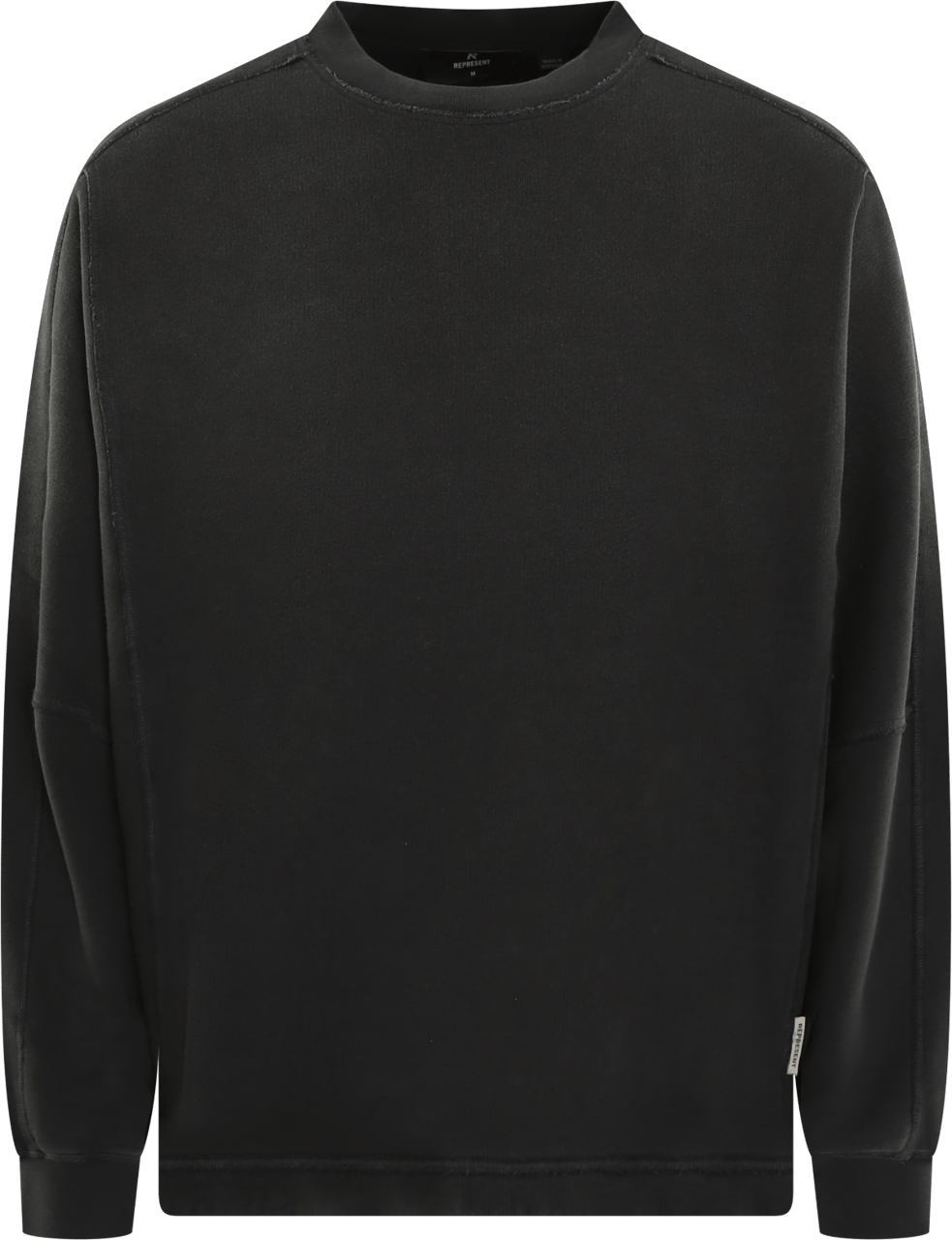 Represent Heren Stepped Hem Sweatshirt Zwart