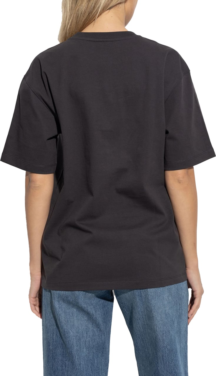 Ganni t-shirt black Zwart