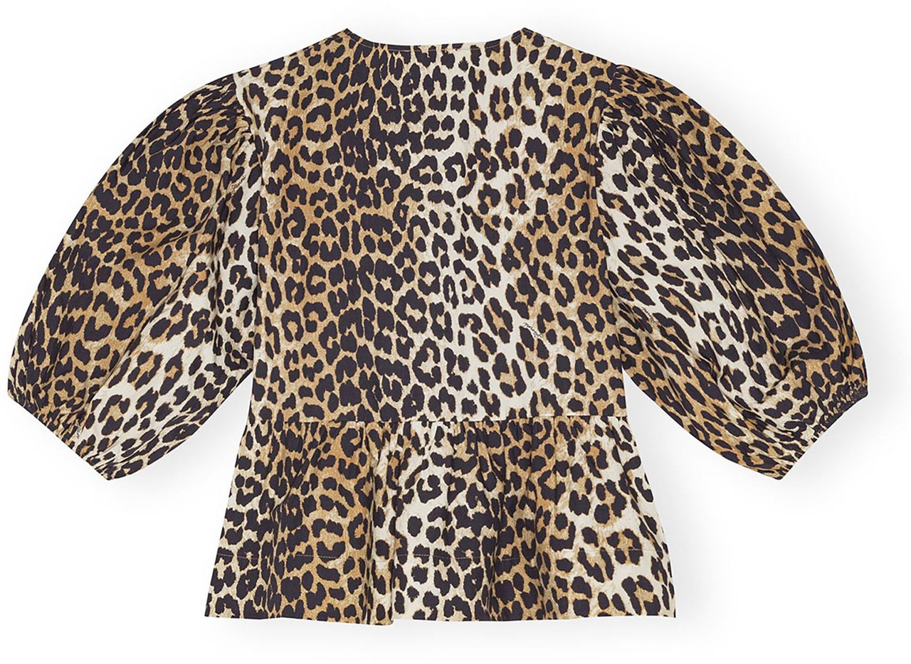 Ganni bloes leopard Dierenprint