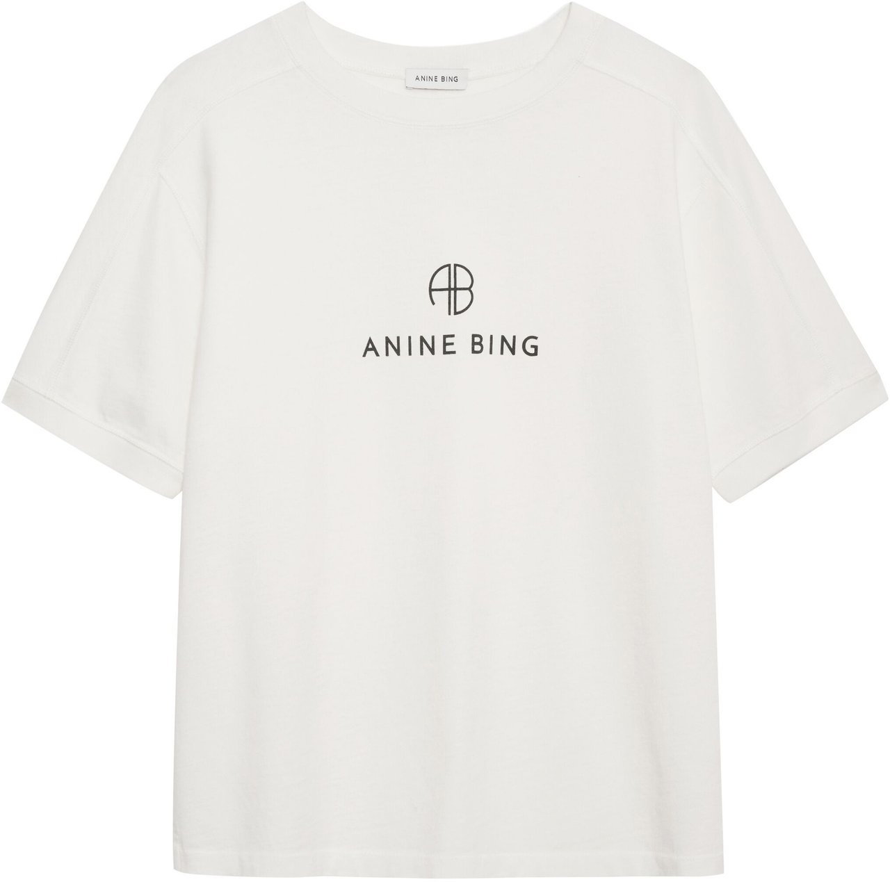 Anine Bing t-shirt wit logo Wit