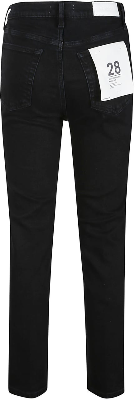 Re-Done 90s High Rise Ankle Crop Jeans Black Zwart