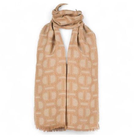 Twin-set Scarfs Brown Old White Bruin