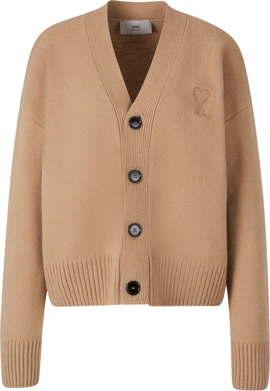 AMI Paris Logo Knit Cardigan Divers