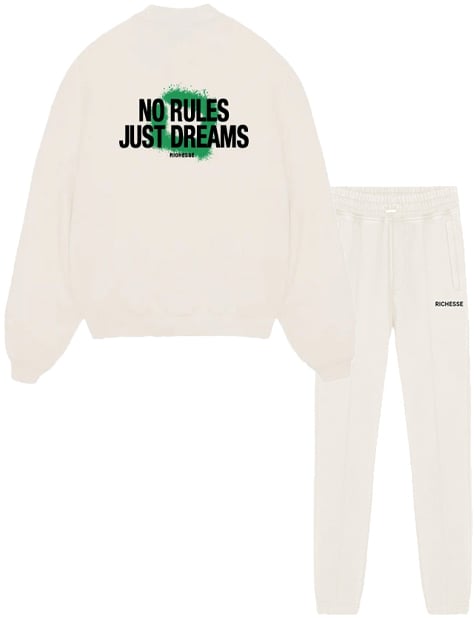 Richesse Dream Hoodie Creme Tracksuit Wit