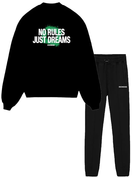 Richesse Dream Sweater Black Tracksuit Zwart