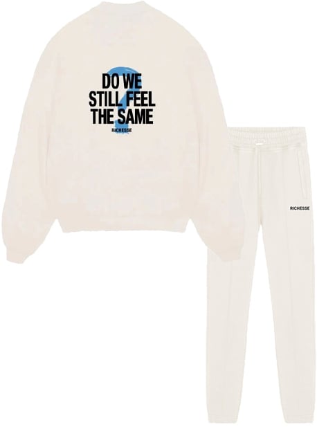 Richesse Feel Sweater Creme Tracksuit Wit