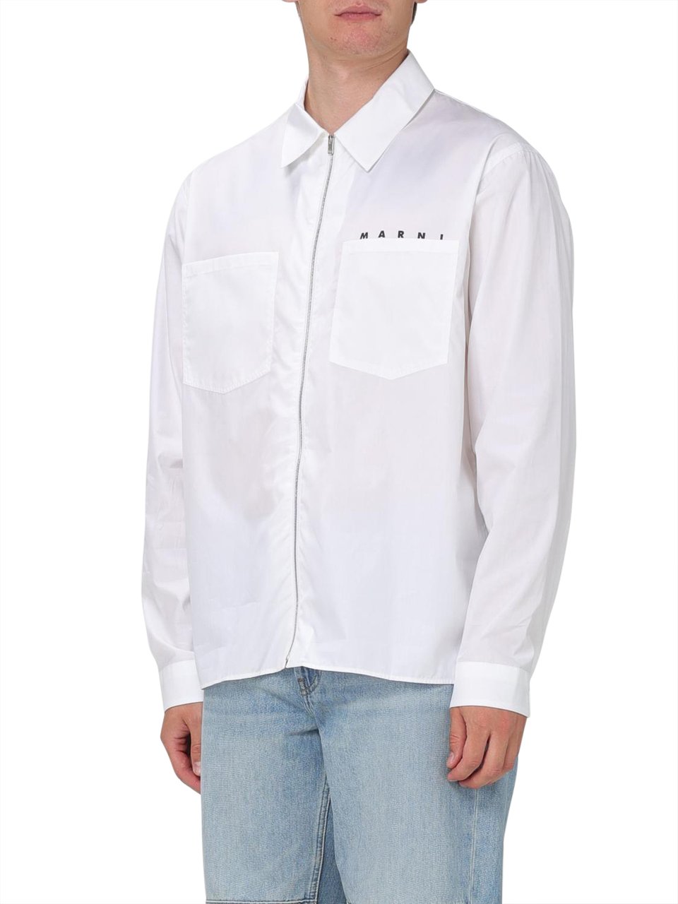 Marni Camicia con Logo Wit