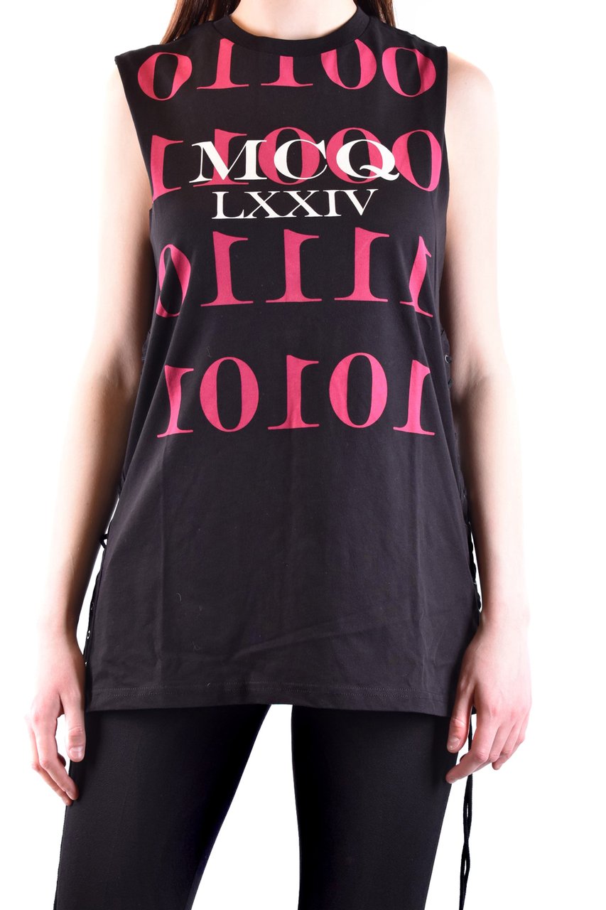 Alexander McQueen Tshirt Short Sleeves Black Zwart