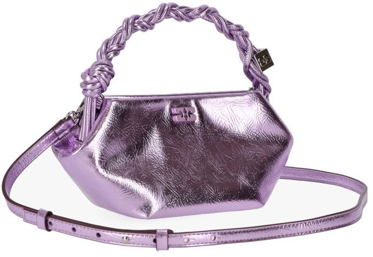 Ganni Bou Mini Lavender Handbag Purple Paars